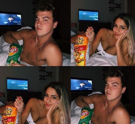 Taylor Caniffand his girlfriend Carolina Samani